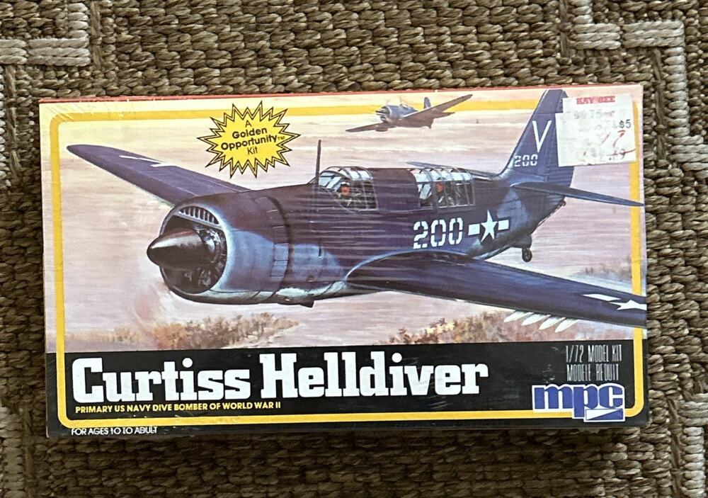 1983 MPC 1:72 Curtiss Helldiver Plastic Airplane Model 1-4105 Brand New & Sealed